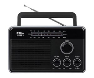 DAB, nettverks- og klokkeradio - Eltra Radio Julia 3 - Black - FM/LW - Mono - Svart - 5907727027905