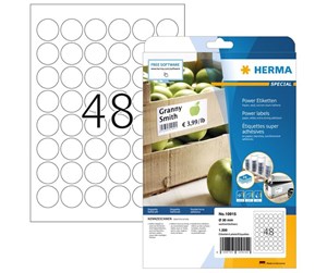 Papir, Fotopapir & Etiketter - HERMA Labels A4 Ø 30 mm Round White 1200pc - 10915