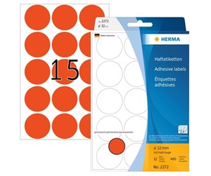 Papir, Fotopapir & Etiketter - HERMA round labels - 480 label(s) - 32 mm round - 2272