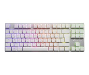 Tastatur - Sharkoon PureWriter TKL RGB - keyboard - QWERTZ - German - white - Tastatur - Tysk - Hvit - 4044951034246