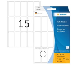 Papir, Fotopapir & Etiketter - HERMA labels - 480 label(s) - 20 x 50 mm - 2410