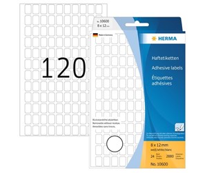 Papir, Fotopapir & Etiketter - HERMA labels - 3840 label(s) - 8 x 12 mm - 10600