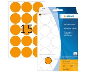 Papir, Fotopapir & Etiketter - HERMA round labels - 360 label(s) - 32 mm round - 2274