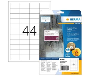 Papir, Fotopapir & Etiketter - HERMA Weatherproof film labels A4 48.3 x 25.4 mm white extremely strong adhesion - 4690