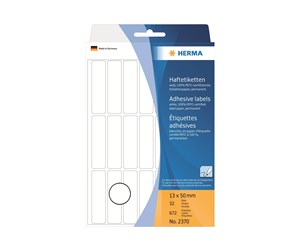 Papir, Fotopapir & Etiketter - HERMA labels - 672 label(s) - 13 x 50 mm - 2370