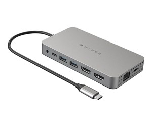 Dokkingstasjon - Hyper Drive Dual - 4K HDMI - 10-in-1 USB-C Hub - 100w PD - HDM1H-GL