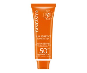 Ansiktspleie - Lancaster Sun Sensitive Luminous Tan Oil-Free Milky Fluid SPF50 - 3616301295396