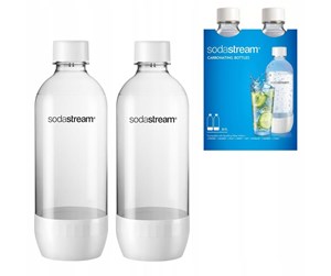 Kullsyremaskin - Sodastream 1 Litre Bottles Classic - White Two-Pack - 7290005809620