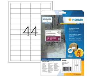 Papir, Fotopapir & Etiketter - HERMA Weatherproof film labels A4 48.3 x 25.4 mm white extremely strong adhesion - 4581