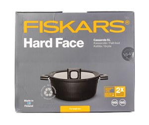 Gryter - Fiskars Hard Face casserole 5 L / 26 cm with lid - 6411501702456