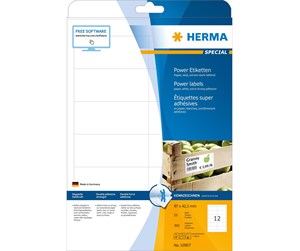 Papir, Fotopapir & Etiketter - HERMA Power labels with strong adhesion A4 97 x 42.3 mm made of paper - 10907