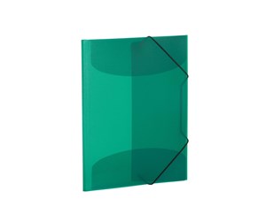 Mapper & Ordrebrett - HERMA Elasticated folder A4 PP translucent dark green - 19509