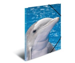 Mapper & Ordrebrett - HERMA Elasticated folder A3 PP Dolphin - 7146