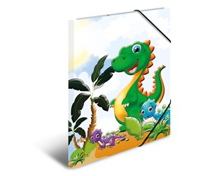 Mapper & Ordrebrett - HERMA Elasticated folder A3 Cardboard Dinos - 19795