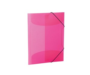 Mapper & Ordrebrett - HERMA Elasticated folder A4 PP translucent pink - 19505