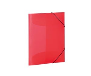 Mapper & Ordrebrett - HERMA Elasticated folder A4 PP translucent red - 19504