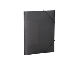 Mapper & Ordrebrett - HERMA Elasticated folder A4 PP translucent black - 19501