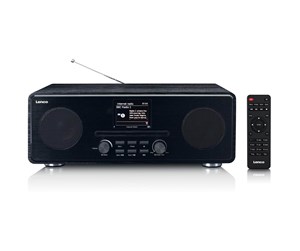 DAB, nettverks- og klokkeradio - Lenco IR DAB+ FM radio with CD BT and RC - DAB+/FM - Svart - DIR-260BK