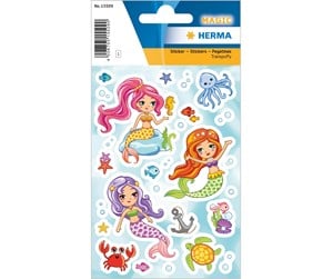 Hobbyartikler - HERMA Stickers little mermaid Transpuffy - 15509