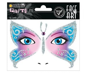 Kostymer - HERMA Face Art Sticker Butterfly - 15308