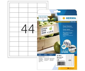 Papir, Fotopapir & Etiketter - HERMA Power labels with strong adhesion A4 48.3 x 25.4 mm made of paper - 10914