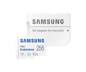 Minnekort - Samsung PRO Endurance microSD/SD - 100MB/s - 256GB - MB-MJ256KA/EU