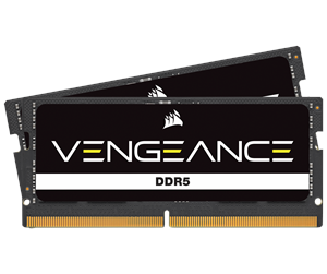 RAM - Corsair Vengeance SODIMM DDR5-4800 - 32GB - CL40 - Dual Channel (2 pcs) - Intel XMP - Svart - CMSX32GX5M2A4800C40