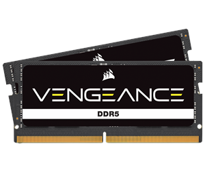 RAM - Corsair Vengeance SODIMM DDR5-4800 - 64GB - CL40 - Dual Channel (2 pcs) - Intel XMP - Svart - CMSX64GX5M2A4800C40