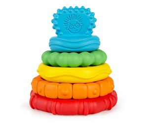 Babyleker - Baby Einstein Stack & Teethe™ Multi-Textured Teether Toy - BE-12356