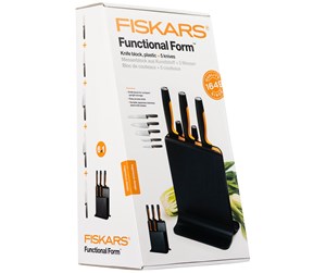 Kjøkkenredskaper - Fiskars Functional Form Plastic knife block 5 knives - 1057554