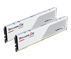 RAM - G.Skill Ripjaws S5 DDR5-5600 - 32GB - CL36 - Dual Channel (2 pcs) - Intel XMP - Hvit - F5-5600J3636C16GX2-RS5W