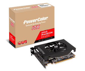 Grafikkort - PowerColor Radeon RX 6400 ITX - 4GB GDDR6 RAM - Grafikkort - AXRX 6400 4GBD6-DH