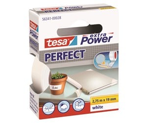 Tape & Lim - tesa Cloth Tape extra Power Perfect 2.75m x 19mm White - 56341-00028-03