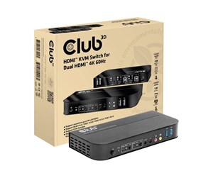 KVM-switch - Club 3D CSV-1382 - KVM / audio switch - 2 ports - CSV-1382