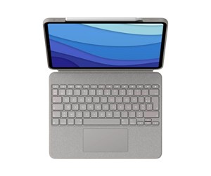 Tastatur - Logitech Combo Touch - keyboard and folio case - with trackpad - AZERTY - French - sand - Tastatur & Foliosett - Fransk - Beige - 920-010218