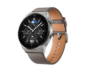 Smartklokke, Smartwatch & Sportsklokke - Huawei Watch GT 3 Pro Classic 46 mm - Titan med grå skinnrem - 55028467