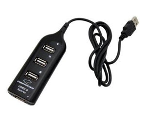 USB-hub - Esperanza EA116 USB-hub - USB 2.0 - 4 porter - Svart - EA116