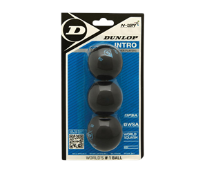 Sport & Fitness - Dunlop INTRO 3-pack Squash Ball - DU700106IONE SIZE