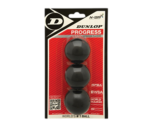 Sport & Fitness - Dunlop PROGRESS 3-pack Squash Ball - DU700104IONE SIZE