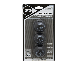 Sport & Fitness - Dunlop COMPETITION 3-pack Squash Ball - DU700113IONE SIZE