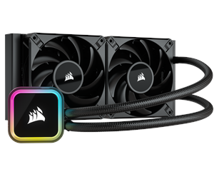 Prosessor-kjøler - Corsair iCUE H100i RGB ELITE - Black - CPU Vannkjøling - Max 31 dBA - CW-9060058-WW