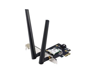 Nettverksadapter - ASUS PCE-AX1800 Dual Band PCI-E WiFi 6 (802.11ax). Bluetooth 5.2 WPA3 network security OFDMA and MU-MIMO - 90IG07A0-MO0B00