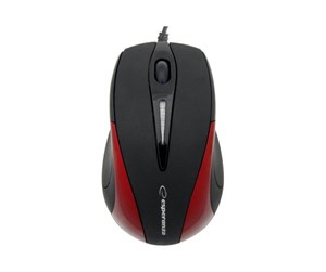 Mus - Esperanza EM102R - mouse - USB - red - Mus - Optisk - 3 knapper - Rød - EM102R