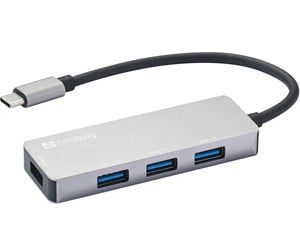 USB-hub - Sandberg 4-Port USB-C Hub USB-hub - 4 porter - Grå - 336-32