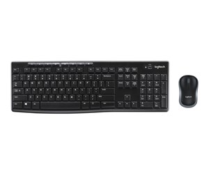 Tastatur - Logitech MK270 Wireless Combo - keyboard and mouse set - US International / Dutch (Qwerty) - Tastatur & Mussett - Universal - Svart - 920-004509