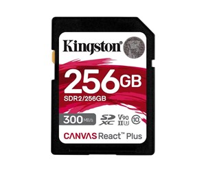 Minnekort - Kingston Canvas React Plus V90 SD - 300MB/s - 256GB - SDR2/256GB