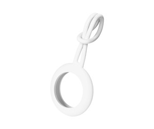 Mobil - Andre tilbehør - Deltaco Apple AirTag Case Silicone Hanger White - MCASE-TAG14