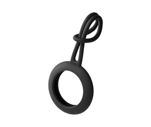 Mobil - Andre tilbehør - Deltaco Apple AirTag Case Silicone Hanger - Black - MCASE-TAG13