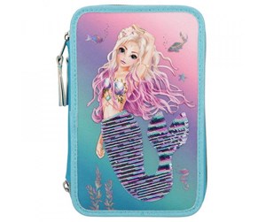 Skole - Depesche TOPModel - Fantasy Model - Triple Pencil Case w/Sequins - Mermaid - 410978