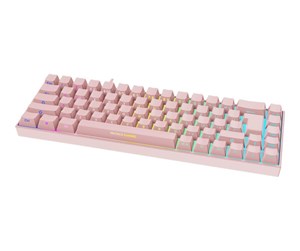 Tastatur - Deltaco GAMING PK95R Wireless Keyboard (UK) - Gamingtastatur - Engelsk - Storbritannia - Rosa - GAM-100-P-UK